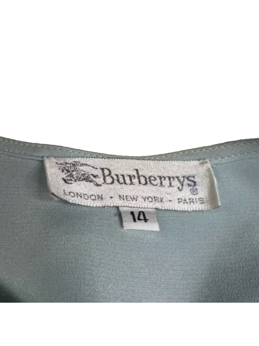 VTG Burberrys Burberry Women's Silk Button Up Top Blouse Size 14 L031122 - Picture 6 of 16